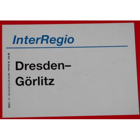 Koersbord DB IR Dresden-Gorlitz