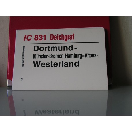 DB koersbord IC 831